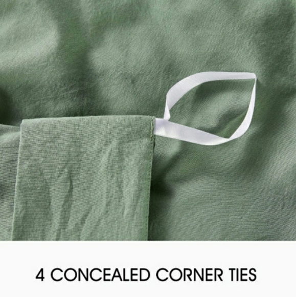 ⭐🆕Sage green luxury cotton duvet cover set King - Picture 4 of 9